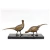 Image 1 : Pair of Bronze Pheasants Mounted on Marble Base