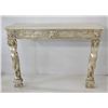 Image 2 : Paint Decorated Figural Marble Top Console Table