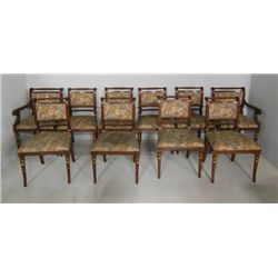 10 regency style dining chairs