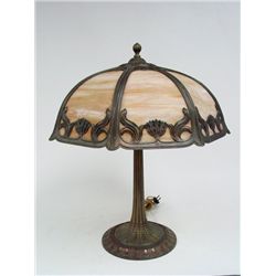 Tiffany type slag glass lamp