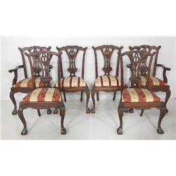 Set of 6 Chippendale Style Dining Room Chairs