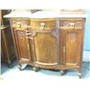 Image 3 : Walnut Marble Top 2 Piece SIdeboard