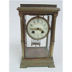 French crystal & bronze regulator clock