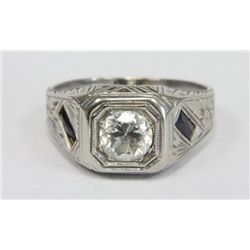 18kt. White Gold Old Mine Cut Diamond Ring