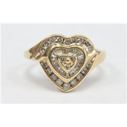 14kt. Heart Shaped Diamond Ring