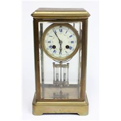 Crystal & Brass regulator clock