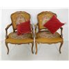 Image 5 : Pair Louis XV style carved walnut fauteuils