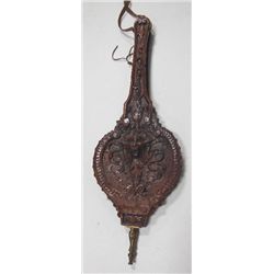 Carved oak Victorian figural bellows