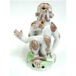 Dresden porcelain "Monkey with Pipe"