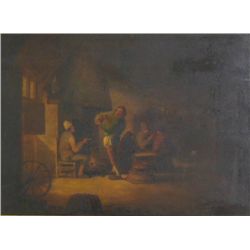 Oil painting "Dutch Tavern Scene"