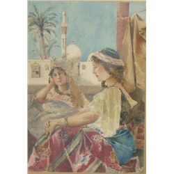 Q. Blas Florenck Orientalist watercolor