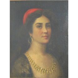 Orientalist oil painting "Portrait of a Woman"