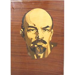 Ca. 1954 Inlaid Wood Image of Stalin