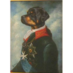 20th c. Painting on Board Framed