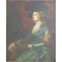 19thc  A E. Espronceda Portrait of a Lady