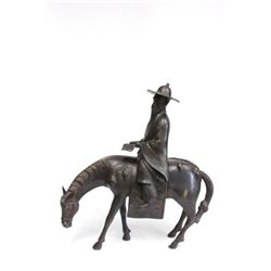 Bronze Chinese 2 piece figure