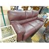 Image 1 : LEATHER COUCH - FROM ESTATE - BURGANDY