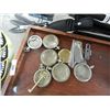 Image 1 : TRAY OF ASSORTED POCKET WATCH PARTS - SILVER & OTHER - TRAY NOT INCLUDED