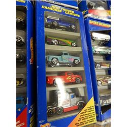 NEW HOT WHEELS - SOME PACKAGES DAMAGED SOME MINT - PACK SET OF 5 CARS - 1 BOX PER LOT