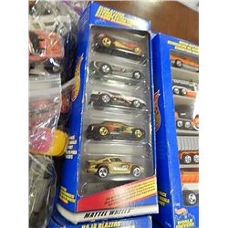 NEW HOT WHEELS - SOME PACKAGES DAMAGED SOME MINT - PACK SET OF 5 CARS - 1 BOX PER LOT