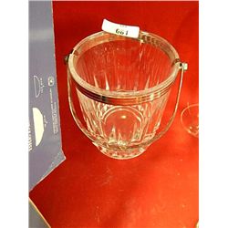 CRYSTAL ICE BUCKET & AMBER GLASS IC BUCKET = 2 TTL