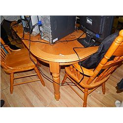 DINING TABLE - OAK - WITH LEAF