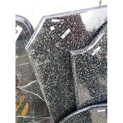 GRANITE - BEVELED - RECTANGLE - BLACK & EMERALD#37