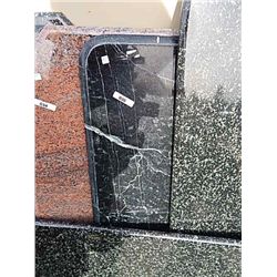 GRANITE - BEVELED - RECTANGLE - BLACK & EMERALD#38