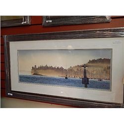 FRAMED LIMITED EDITON PRINT  BOATS AT SUNRISE  - CAROL EVANS