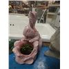 Image 1 : CONCRETE - PLANTER - RABBIT - PINK