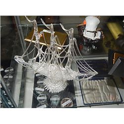 GLASS BLOWN SAILING SHIP