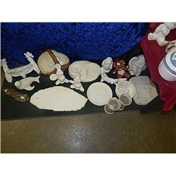 LOT OF ASSORTED FINISHED/UNFINISHED BAKED CERAMICS - (ON FLOOR)