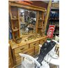 Image 1 : PINE DRESSER WITH MIRROR - 7 DRAWER