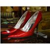 Image 1 : LADIES - STELLETTO SANDLES - RED - SIZE 9