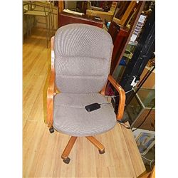 OAK & CLOTH OFFICE CHAIR