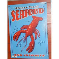 METAL SIGN - ALWAYS FRESH SEAFOOD