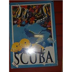 METAL SIGN - SCUBA