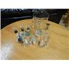 Image 1 : BEER PITCHER & ASSORTED LIQUOR RELATED GLASSES