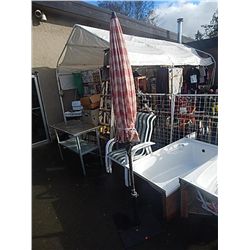 PATIO UMBRELLA WITH STAND