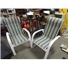 Image 3 : PATIO CHAIRS - WHITE - STACKING 2 X BID 2 X BID