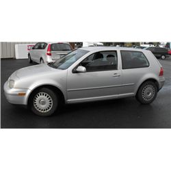 **** STOA - 2000 GOLF HATCHBACK - 2 DOOR - SILVER - 4CYLD - STANDARD - AIR CONDITITONING -  TINTED W