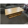Image 1 : NOTTY PINE COFFEE TABLE WITH SHELVES
