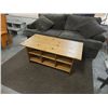 Image 2 : NOTTY PINE COFFEE TABLE WITH SHELVES
