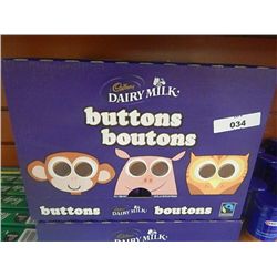 DAIRY MILK CHOCOLATE BUTTONS - BOX OF 6 BAGS PER LOT