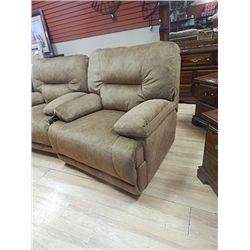 ROCKER/ RECLINER - EXTRA LARGE - NUTMEG FAUX SUEDE - NEW