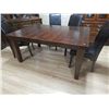 Image 1 : DINING TABLE - DARK WALNUT STAIN WITH BUTTERFLY LEAF
