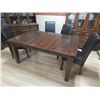 Image 2 : DINING TABLE - DARK WALNUT STAIN WITH BUTTERFLY LEAF