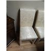 Image 2 : DINING CHAIR - WHITE UPHOLSTERED PARSON CHAIR - 2 X BID