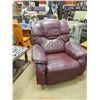 Image 1 : SWIVEL - ROCKER/ RECLINER - LEATHER - BURGANDY