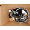 Image 1 : BOX OF ASSORTED NEW STOVE ITEMS & BOX GARDENING AND PLUMBING = 2 BOXES TOTAL